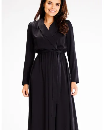 Rochie dama  Viscoza, A604 - Neagra -