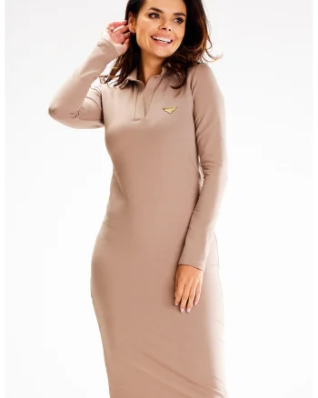 Rochie dama  Bumbac, A605 - Latte -