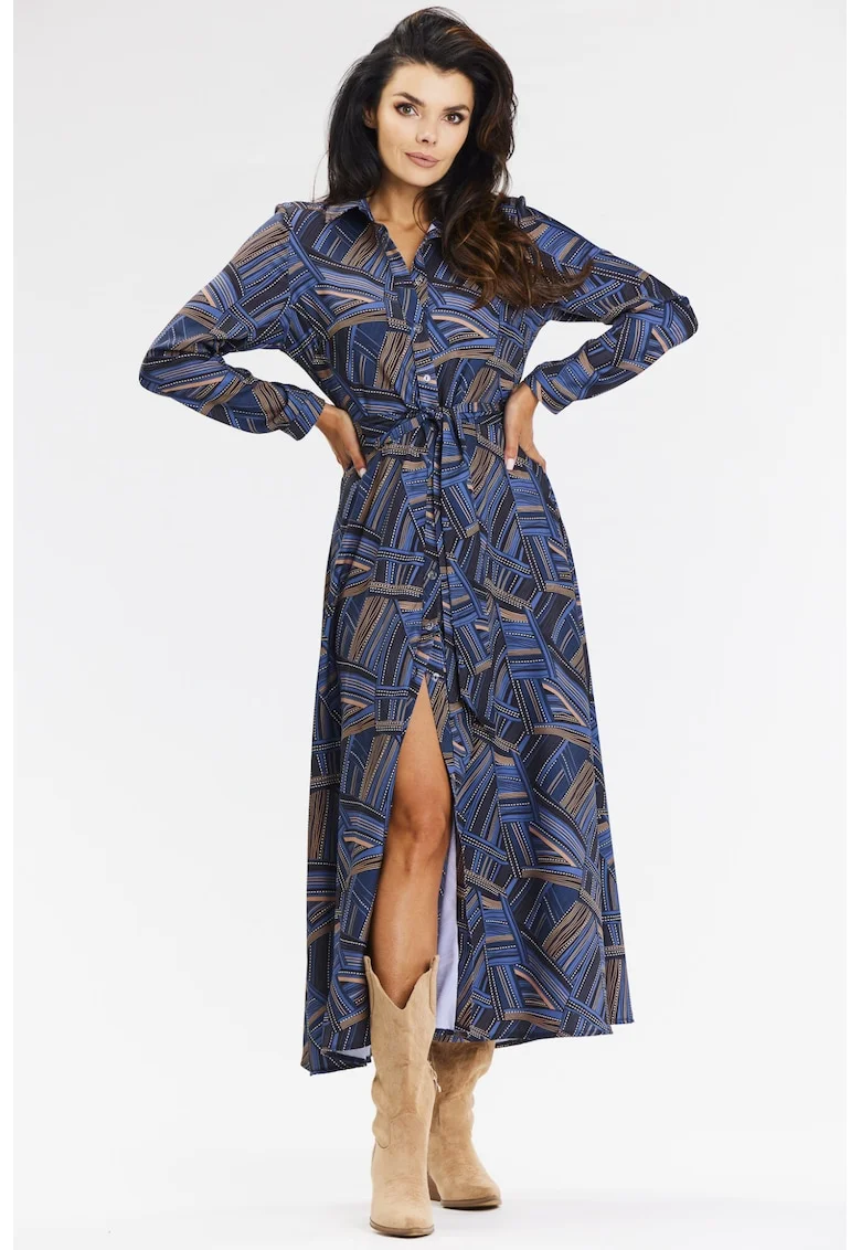 Rochie  A665, Maro/Bleumarin