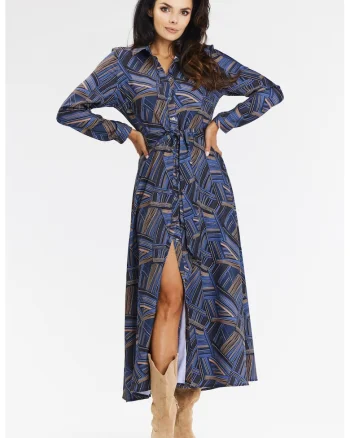 Rochie  A665, Maro/Bleumarin