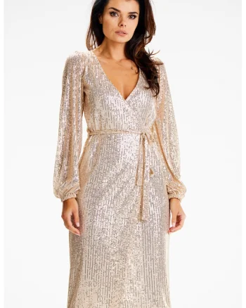 Rochie dama  A632 - Bej, Bej