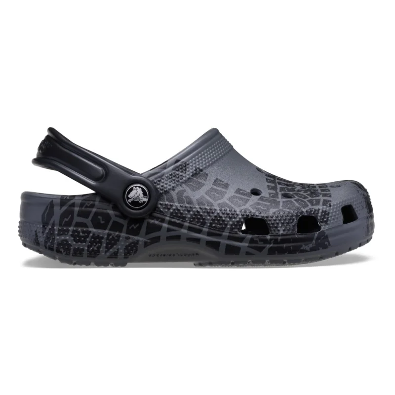 Saboti Crocs Classic Tire Print Clog Kids Gri - Slate Grey