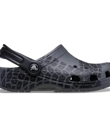 Saboti Crocs Classic Toddler Tire Print Clog Gri - Slate Grey