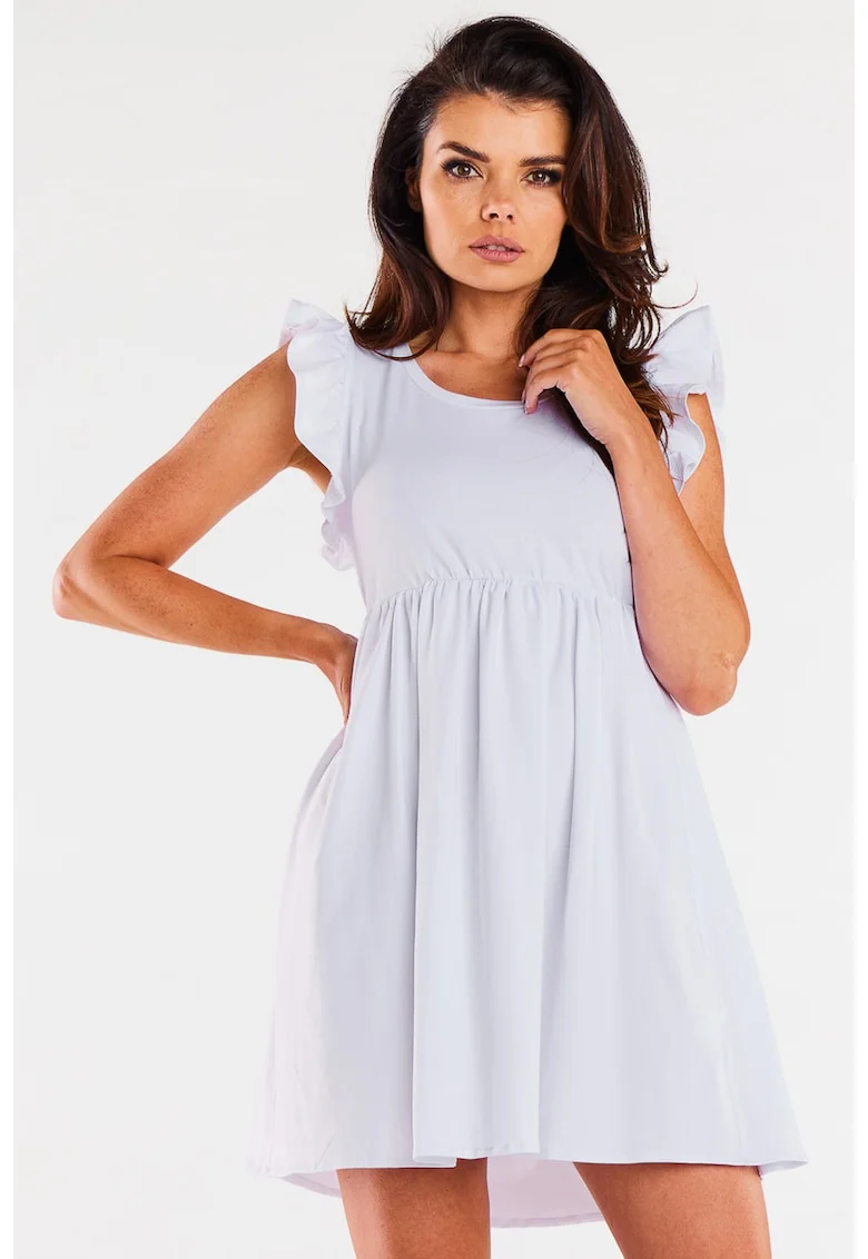 Rochie dama  Bumbac, M297 - Alba -