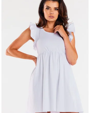 Rochie dama  Bumbac, M297 - Alba -