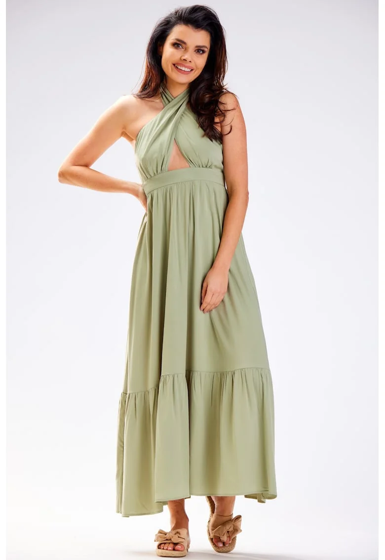 Rochie dama,  Viscoza, A583 - Verde -