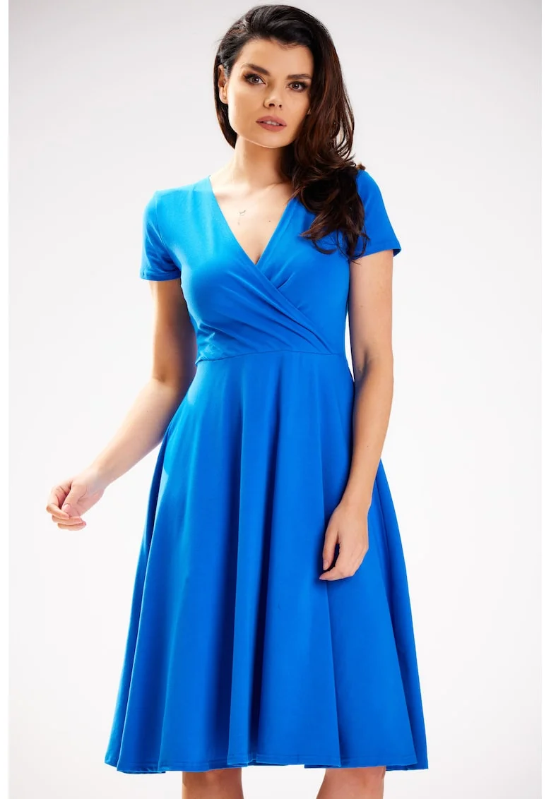 Rochie dama  Bumbac, M292 - Albastru -