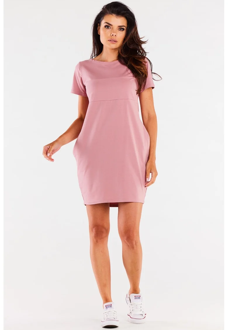 Rochie dama  Bumbac, M291 - Roz -
