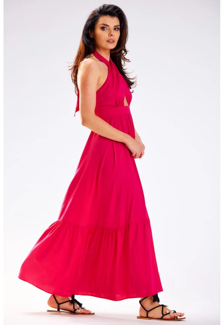 Rochie dama,  Viscoza, A583 - Fuchsia -