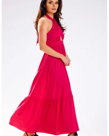 Rochie dama,  Viscoza, A583 - Fuchsia -