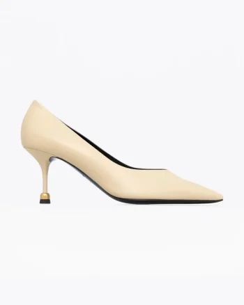 Vanda Novak pantofi cu toc stiletto din piele Pola Ivory