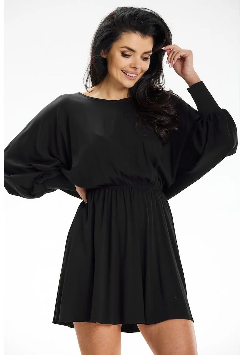 Rochie dama  viscoza, A640 - Neagra -