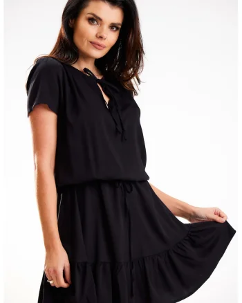 Rochie A575,  Viscoza/Elastan, Negru