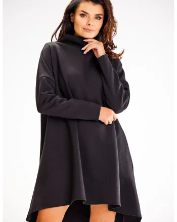 Rochie dama  Bumbac A609 - Neagra -