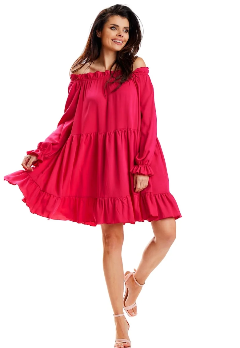 Scurta Rochie Maneca lunga, Pe umeri A578