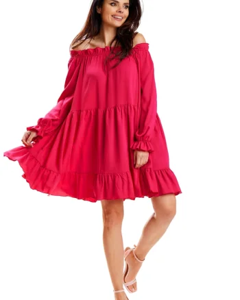 Scurta Rochie Maneca lunga, Pe umeri A578