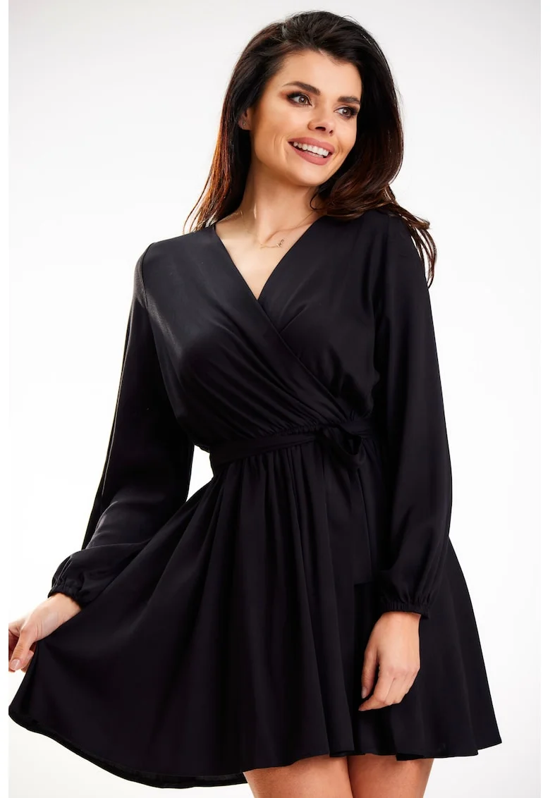 Rochie A577,  Viscoza/Elastan, Negru