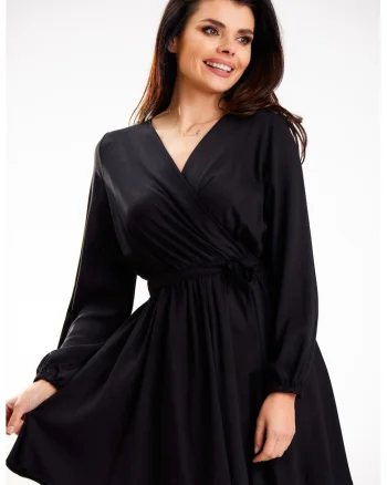 Rochie A577,  Viscoza/Elastan, Negru