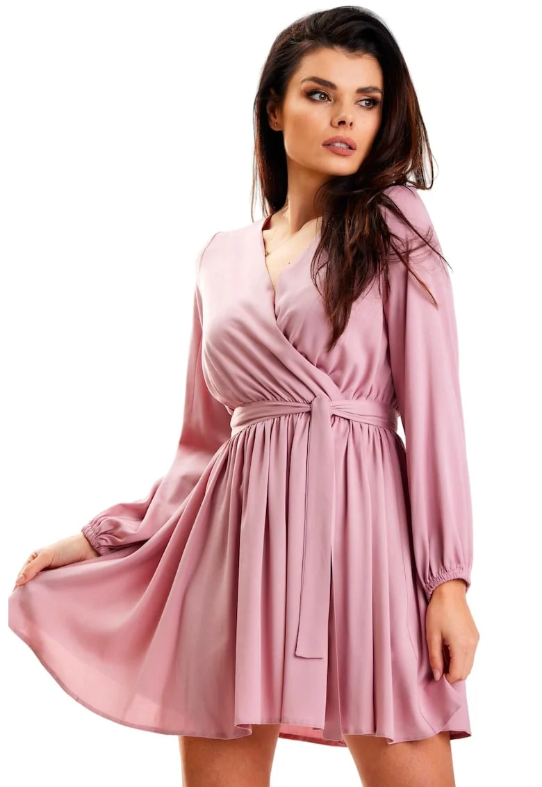 Rochie A577,  Viscoza/Elastan, Roz