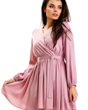 Rochie A577,  Viscoza/Elastan, Roz