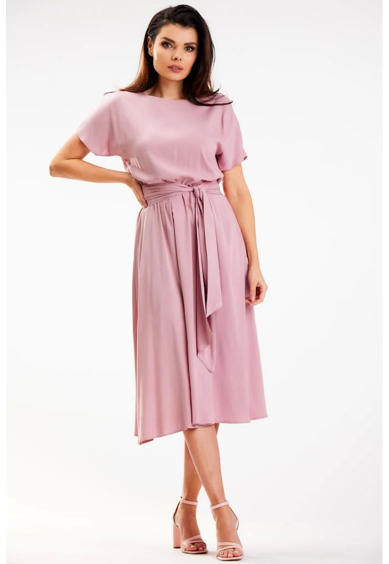 Rochie A576,  Viscoza/Elastan, Roz