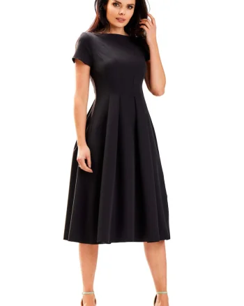 Rochie A569,  Poliester/Elastan, Negru
