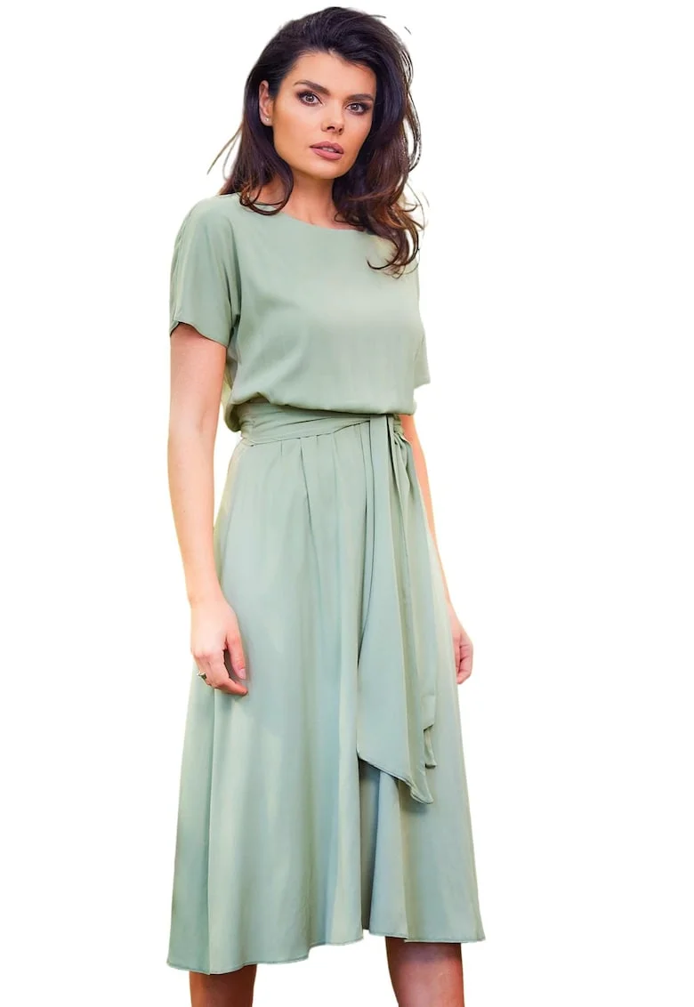 Rochie A576,  Viscoza/Elastan, Verde