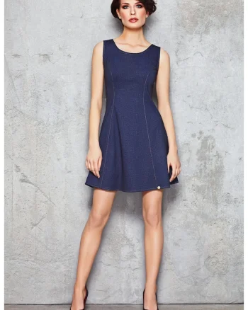 Rochie dama  Poliester, Bleumarin, M049