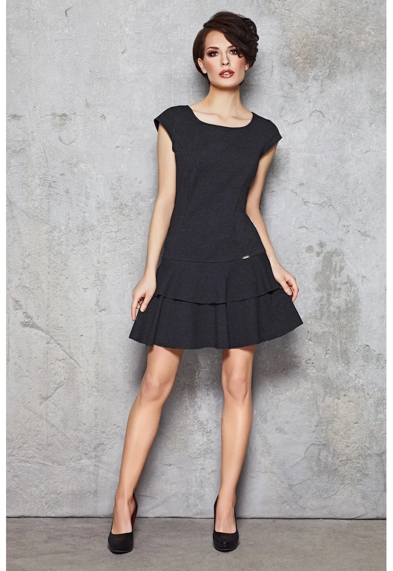 Rochie dama  Bumbac, M042 - Grafit -
