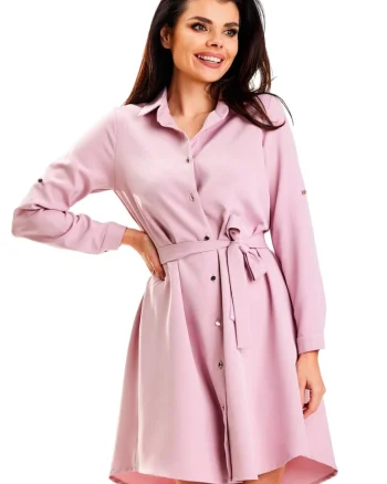 Rochie A568,  Poliester, Roz