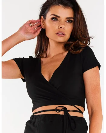 Tricou dama,  Bumbac/Lycra, Negru