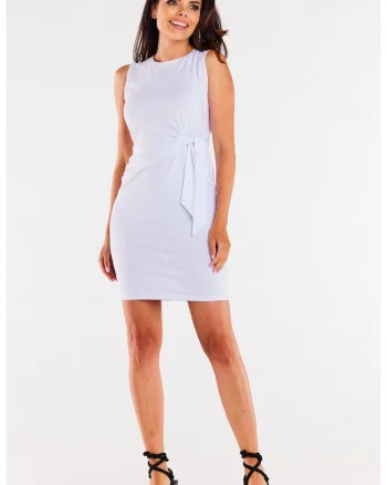 Rochie scurta de bumbac cu prindere laterala decorativa