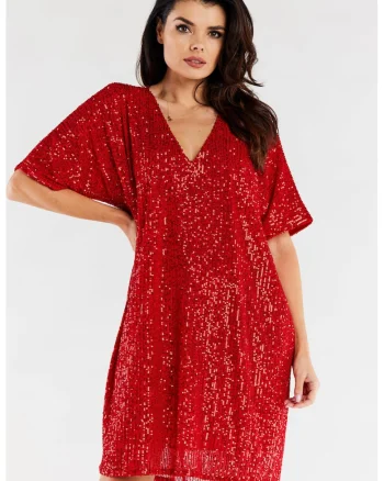 Rochie,  Poliester, Rosu
