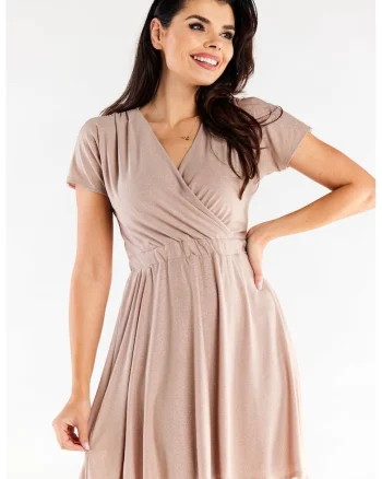 Rochie dama,  Poliester, Bej