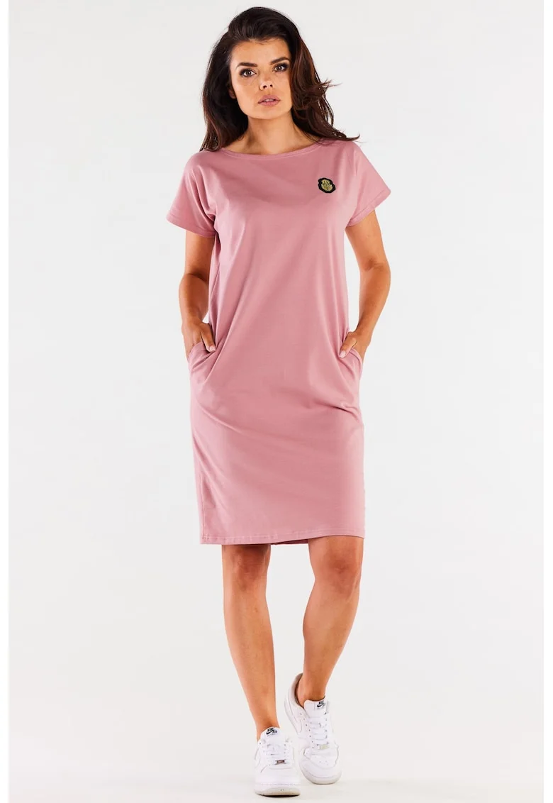 Rochie dama  Bumbac, M301 - Roz -