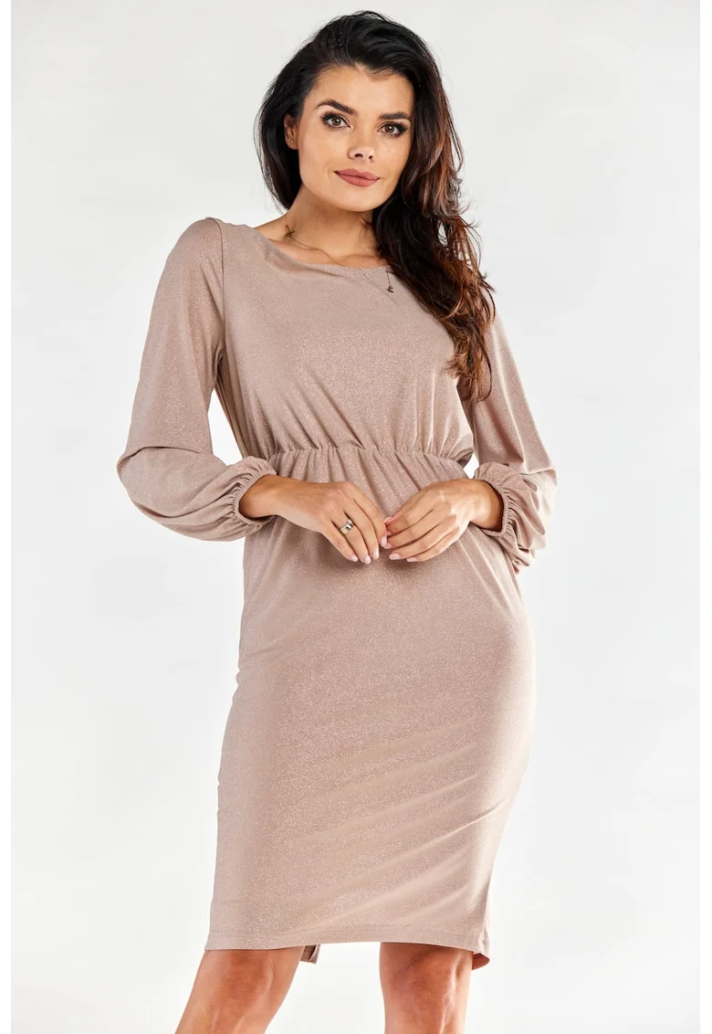 Rochie dama,  Poliester,Bej