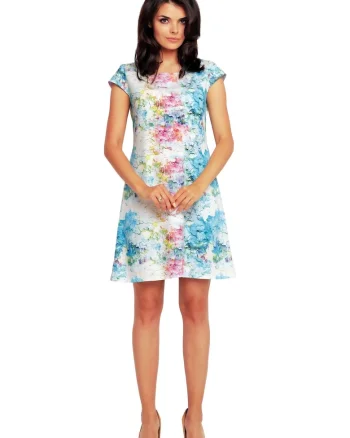 Rochie A146,  Poliester/Elastan, Multicolor