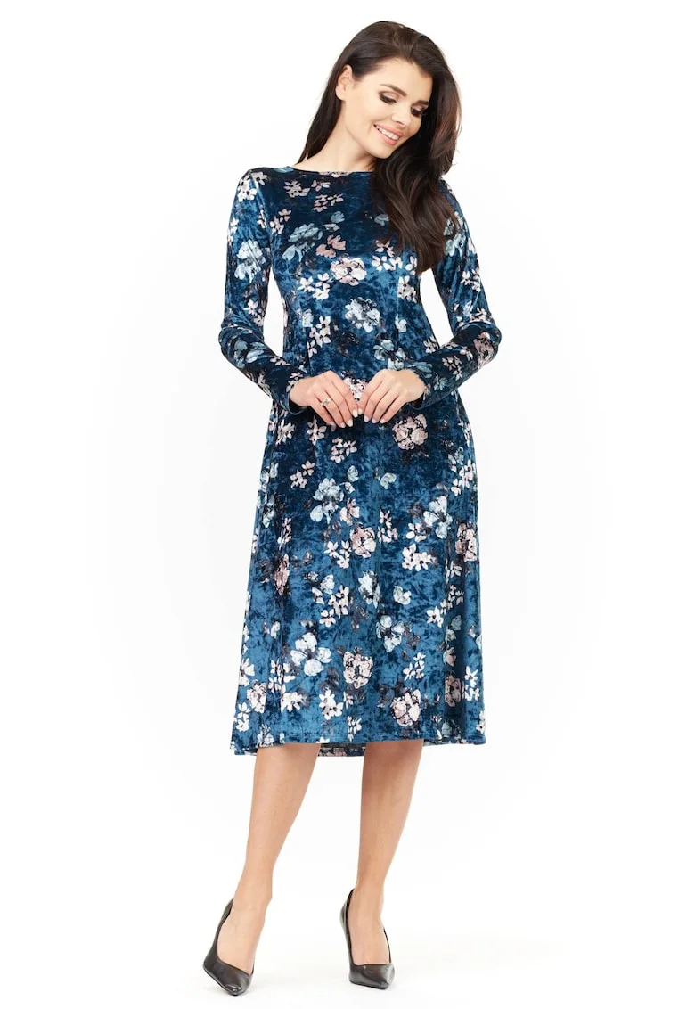 Rochie dama  Poliester, M147, Bleumarin