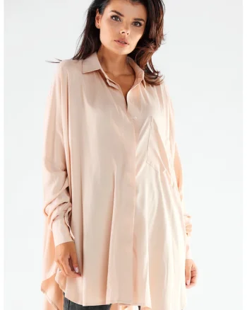Camasa dama,  Viscoza, Marime one size, Bej