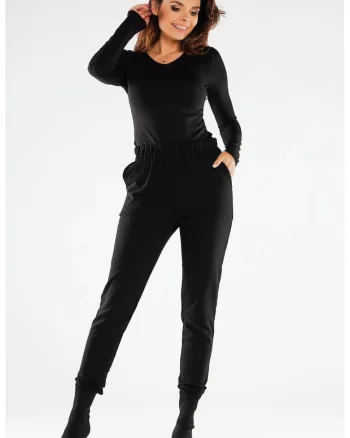 Bluza dama,  Bumbac/Elastan, Negru