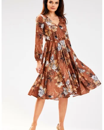 Rochie,  Poliester, Bronz