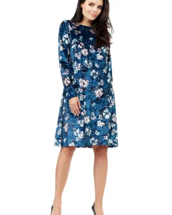 Infinite You Rochie midi dama Guinenever M148 albastru inchis, Albastru inchis