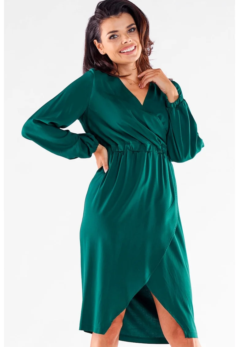 Rochie dama,  Viscoza, Verde, Verde
