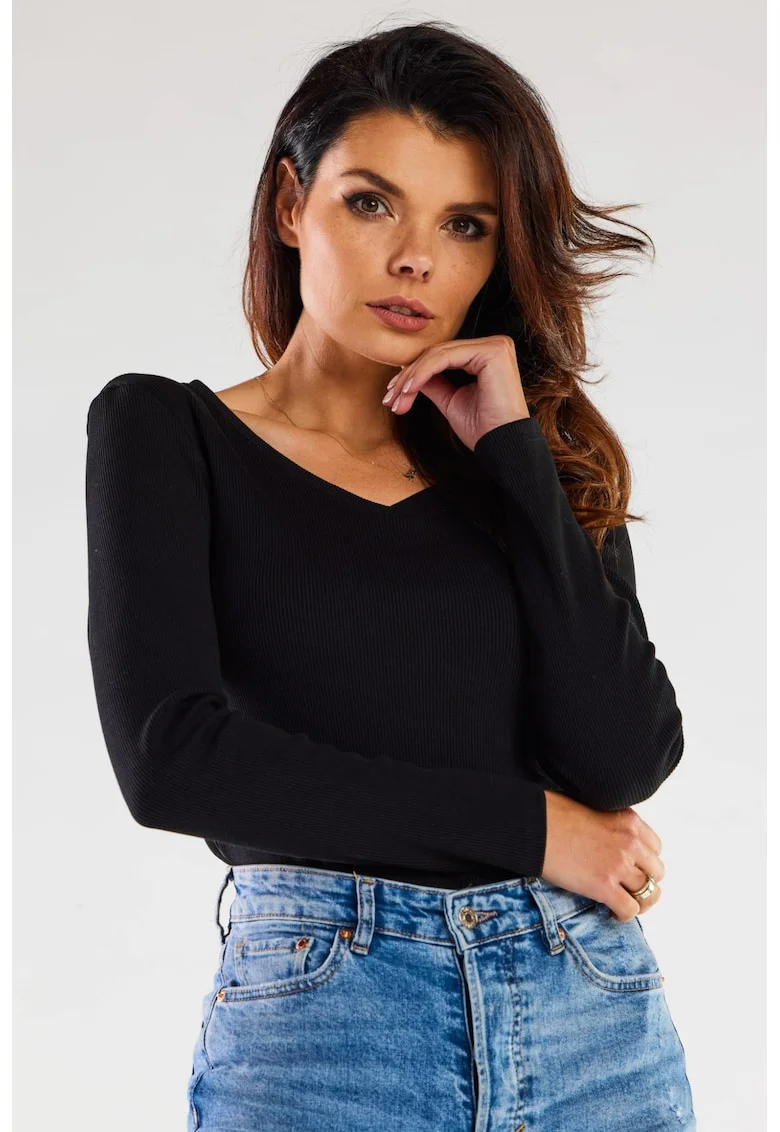 Bluza dama,  Bumbac/Elastan, Negru2