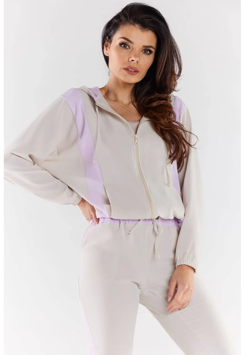 Hanorac dama  poliester Bej-Violet