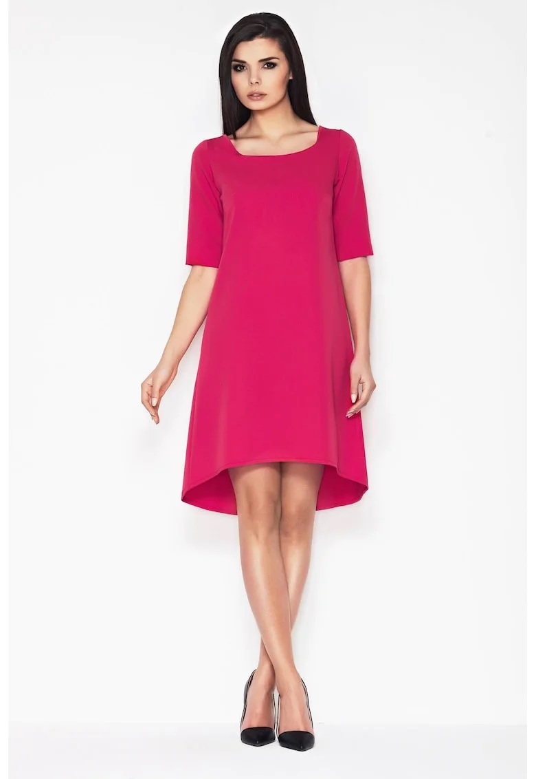 Rochie A056,  Poliester/Viscoza, Roz