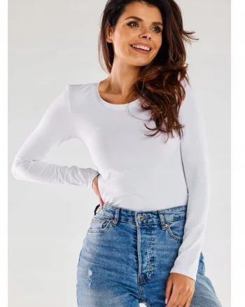 Bluza dama,  M288, bumbac, alb,