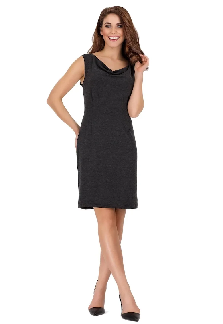 Rochie A090,  Viscoza/Elastan, Grafit