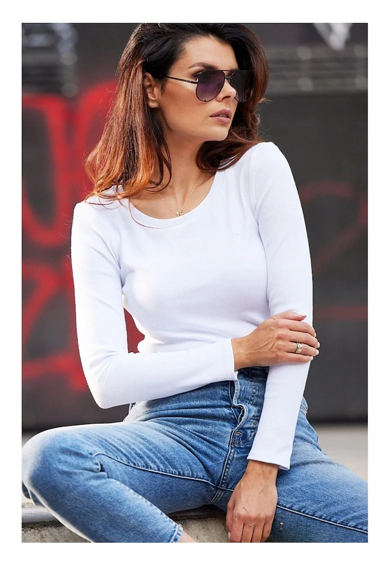 Bluza dama,  Bumbac/Elastan, Alb1