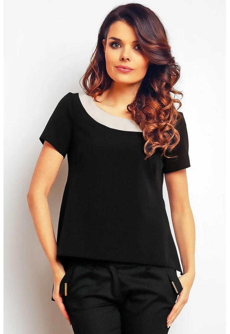 Bluza dama,  Poliester/Elastan, Negru